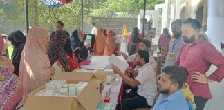 বিনামূল্যে ঔষধ ও চিকিৎসা সেবা পেল ৮ শতাধিক দরিদ্র মানুষ