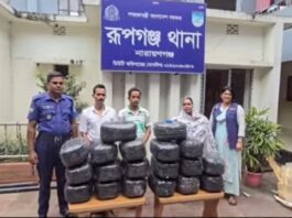 রূপগঞ্জে বিপুল পরিমাণ মাদকসহ এক নারী মাদক ব্যবসায়ীসহ ৩জন গ্রেফতার